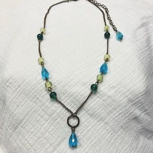 Ten Thousand Villages Green & Blue Necklace